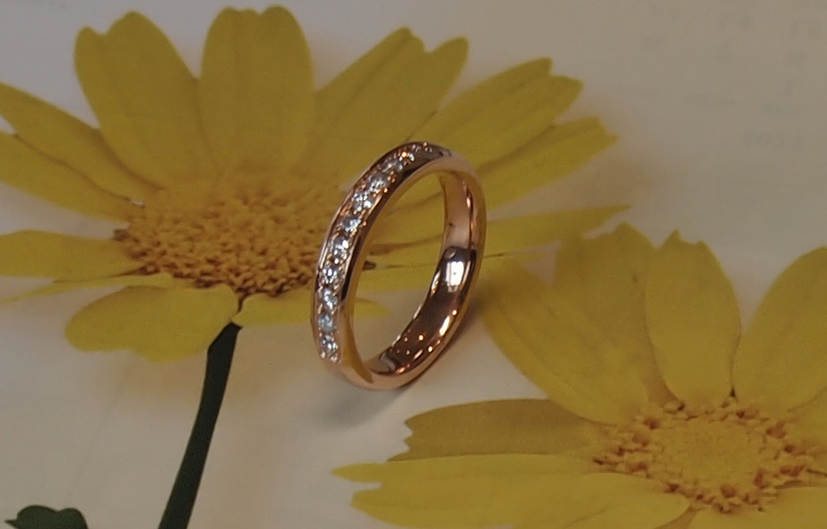 フルダイヤモンドエタニティリングにジュエリーリフォーム。。。