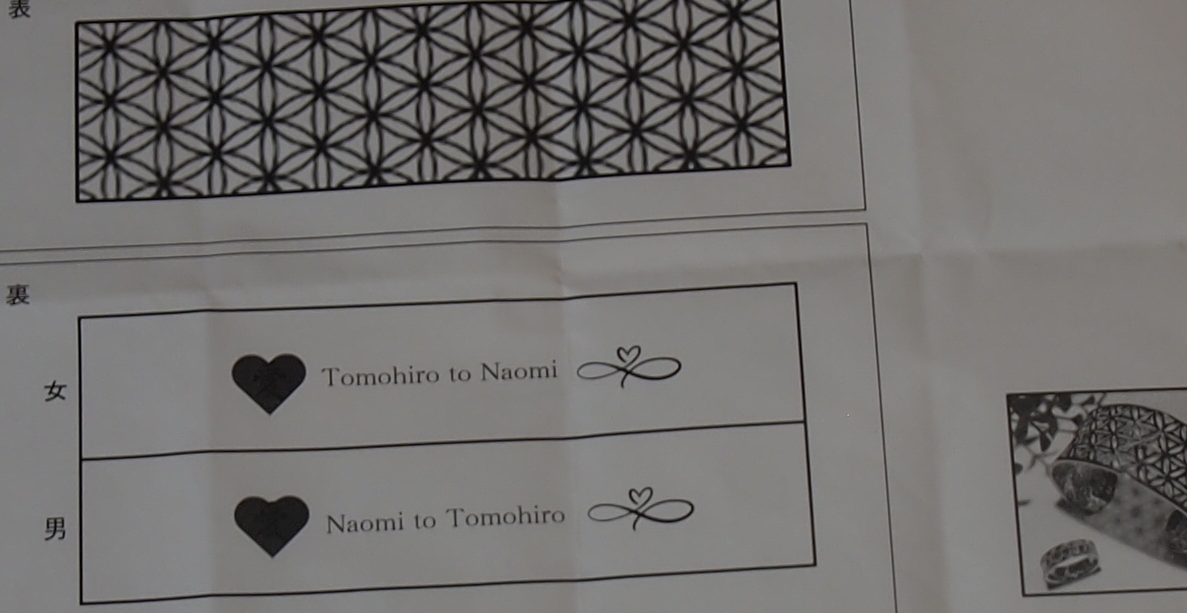 真の世界に一つ二人だけの結婚指輪(マリッジリング)作りを楽しむお二人。。。