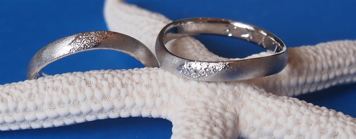 彼女がデザインした七夕に入籍のお二人の結婚指輪(マリッジリング)。。。