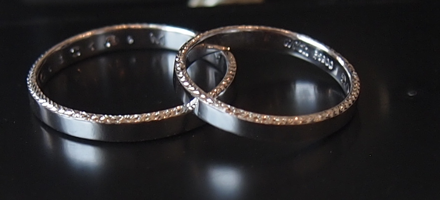 どんなご予算でもお二人の為に心を込めて作る結婚指輪。。。