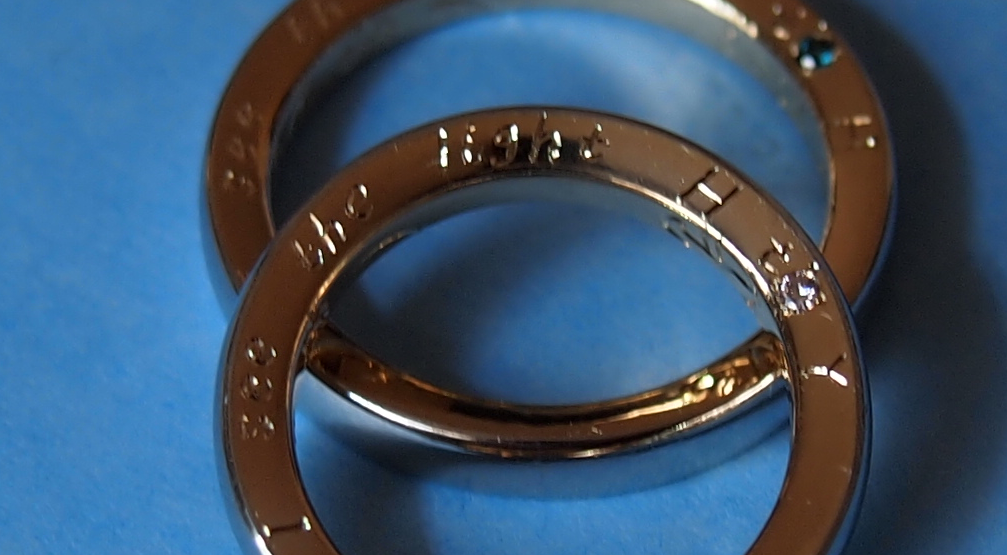 白浜からご来店のこだわりのお二人の結婚指輪。。。