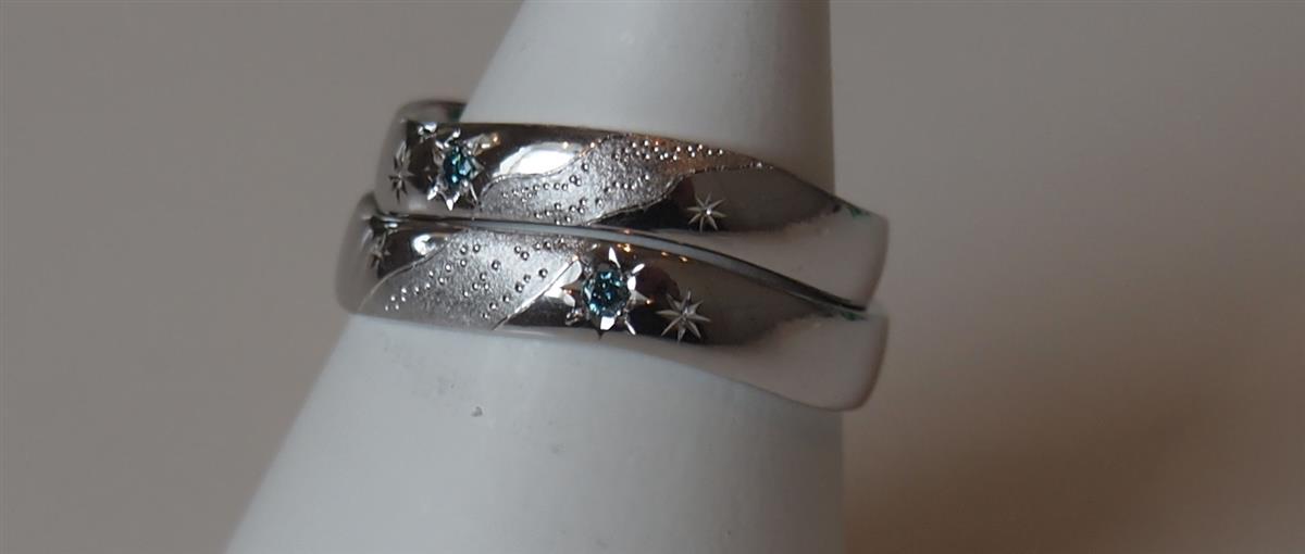 今日は七夕。。こんな素敵な結婚指輪(マリッジリング)を。。。